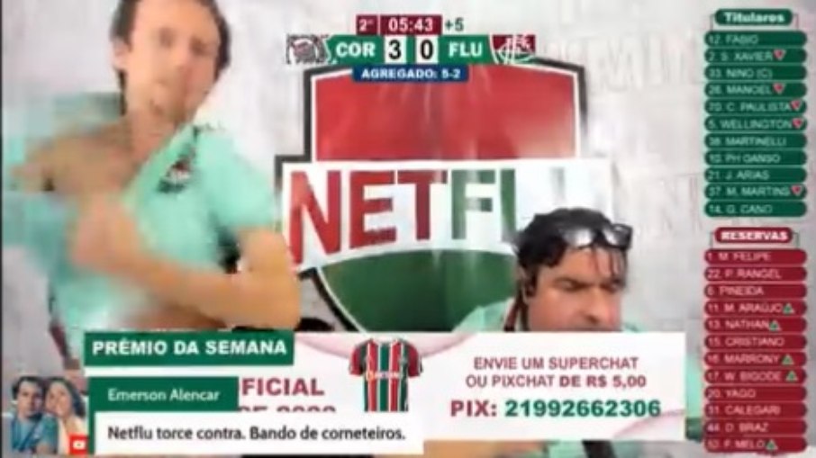Comentarista rasgou a camisa ao vivo após eliminação do Fluminense