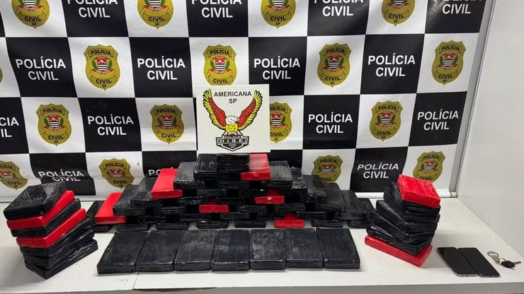 58 tijolos de cocaína avaliados em R$1,8 mi são apreendidos em SP