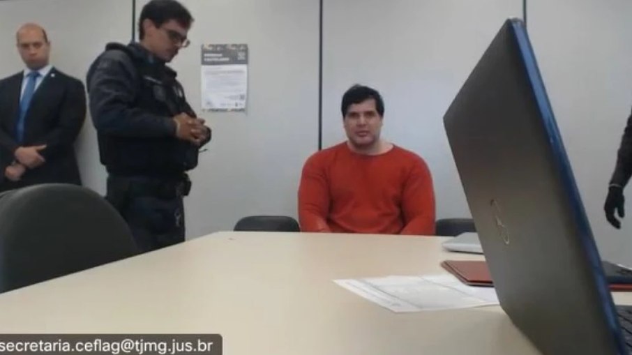 Renê da Silva Nogueira Júnior, de 47 anos, em audiência de custódia