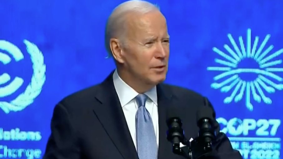 Presidente dos EUA, Joe Biden, discursando na COP27