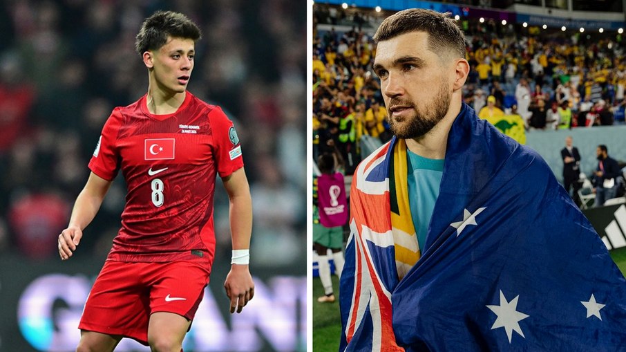 Arda Güler comanda a nova geração turca, enquanto Mathew Ryan lidera a experiência australiana. Arda Güler comanda a nova geração turca, enquanto Mathew Ryan lidera a experiência australiana.
