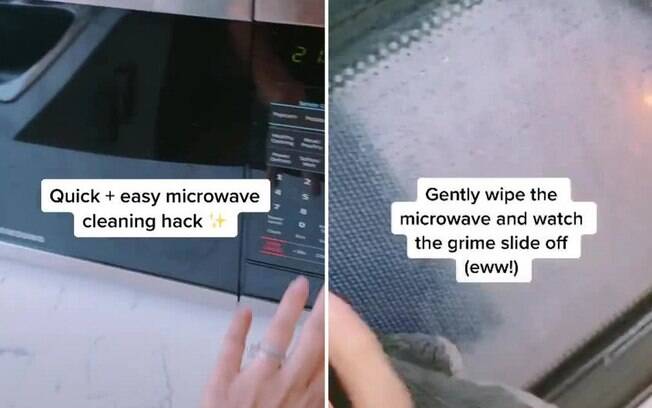 O vídeo de Mamma Mila ensinando a limpar o micro-ondas