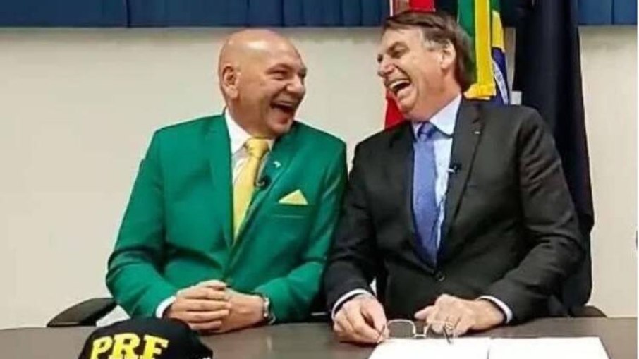 Luciano Hang, dono das lojas Havan, e Jair Bolsonaro