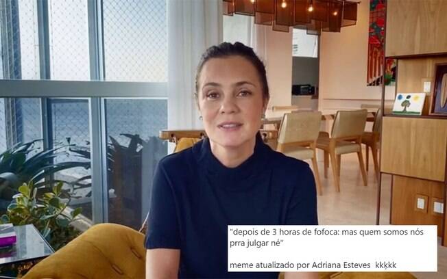 Adriana Esteves viraliza após dizer que é fofoqueira