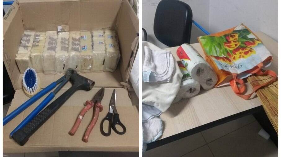 Parte de produtos furtados em escola municipal de Rio Preto Parte de produtos furtados em escola municipal de Rio Preto