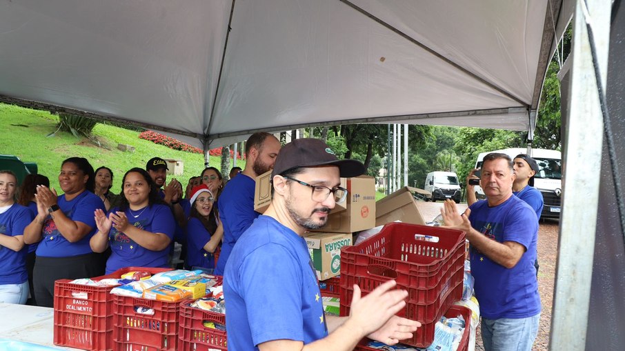 A mobilização resultou na coleta de 2.541 quilos de alimentos e três quilos de produtos de higiene e limpeza. 