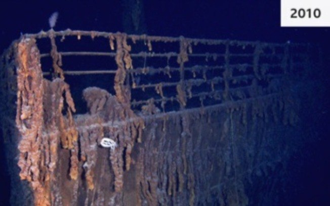 Carcaça do Titanic em 2010