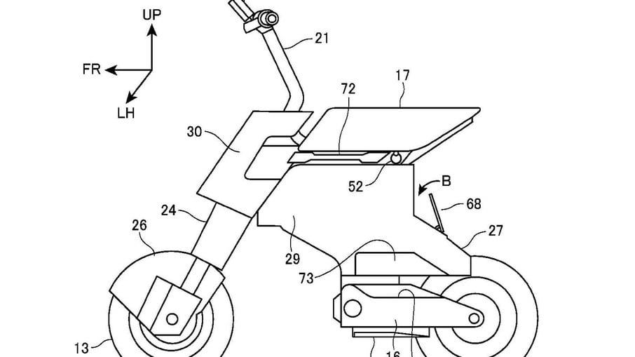 Patente revela scooter de dimensões bastante compactas