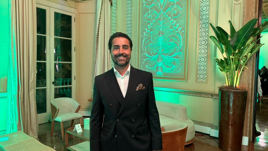 Ricardo Pereira, ator português, durante evento comemorativo no Palácio da Cidade, no Rio de Janeiro