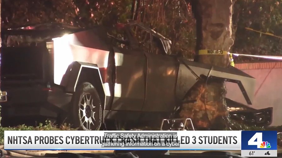 Tesla Cybertrunk fica destruído nos EUA Tesla Cybertrunk fica destruído nos EUA
