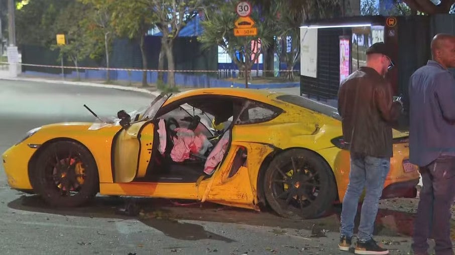 Igor Sauceda, dirigindo um Porsche 718 Cayman, atropelou e matou um motociclista em São Paulo no último dia 29