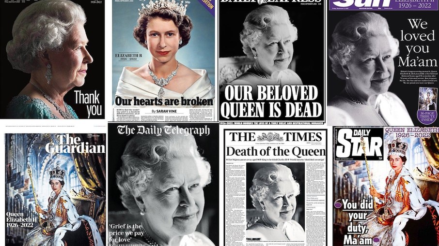 Capas de jornais do Reino Unido homenageiam a rainha