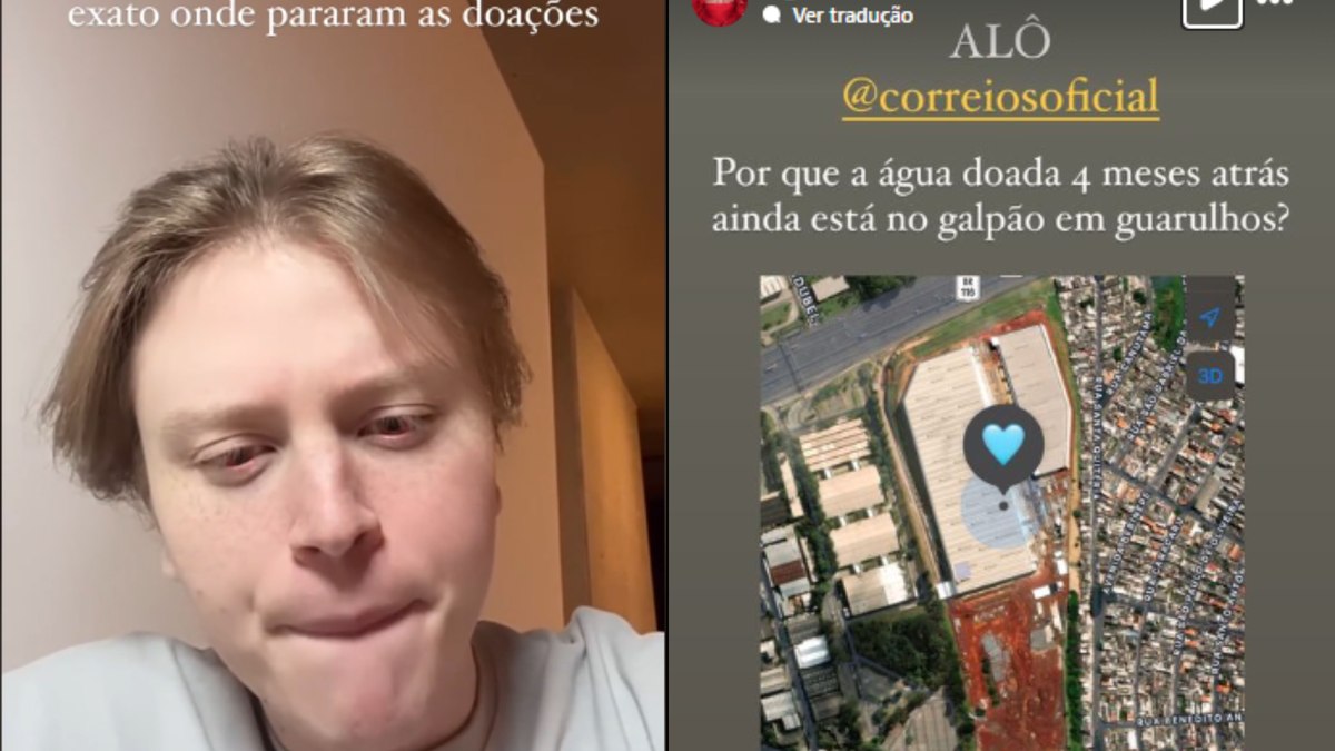 Foganli compartilhou nas redes sociais que conseguiu reativar o AirTag que tinha colocado nas doações de água