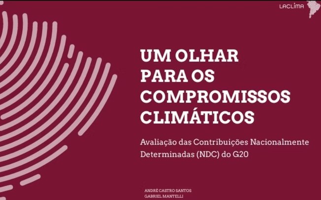 LACLIMA lança relatório sobre metas do G20 rumo a 2035