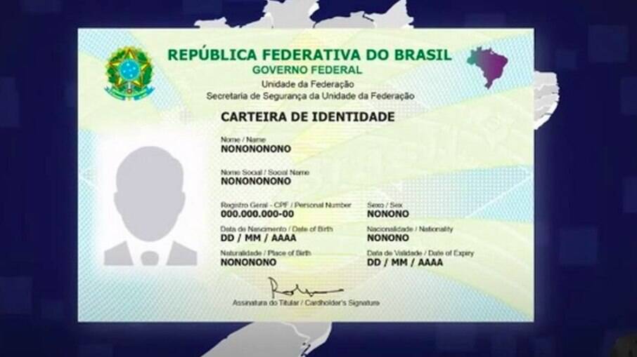 Protótipo da carteira de identidade nacional