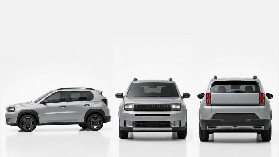 Imagens registradas no INPI mostram o novo Fiat Argo 2027 inspirado no Grande Panda, com visual mais quadrado e proporções próximas às de um pequeno SUV