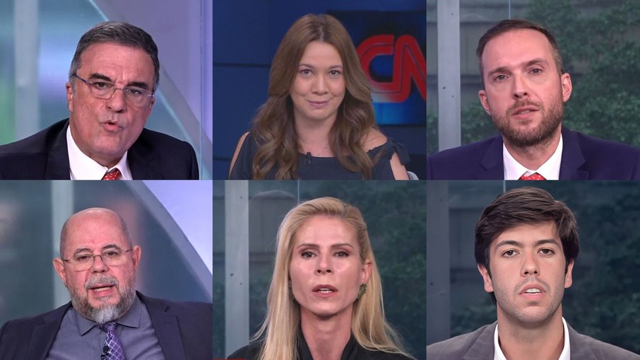 Os debatedores do programa O Grande Debate da CNN Brasil