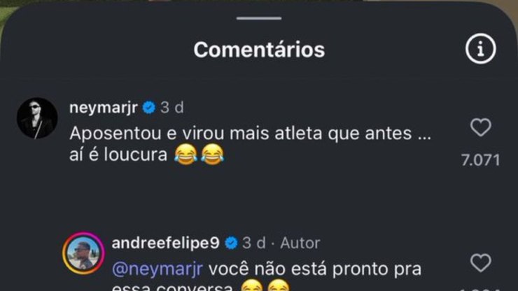 "Sujo sobre mal lavado": Neymar brinca com ex-colega e web reage