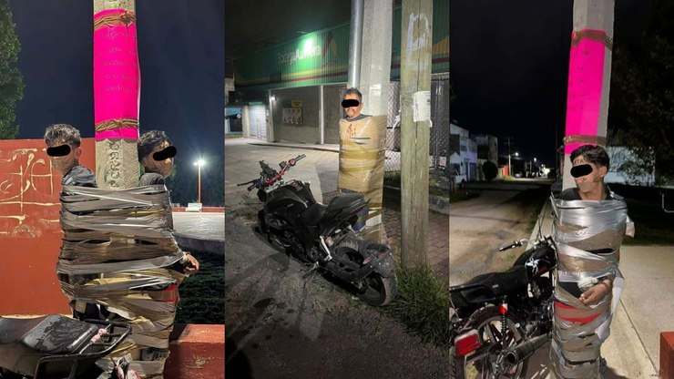 "Batman mexicano" prende supostos bandidos com fita adesiva