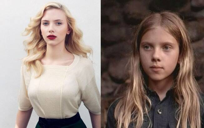 Antes e depois das celebridades: Scarlett Johansson quando era criança