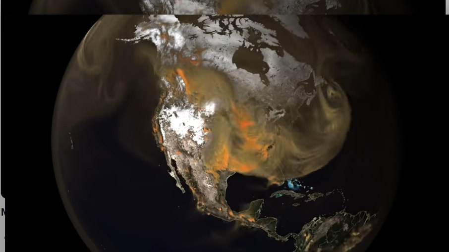 NASA apresenta uma simulação chocante da emissão e captura de CO2