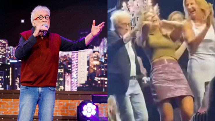 Moacyr Franco polemiza ao puxar cabelo e beijar fã