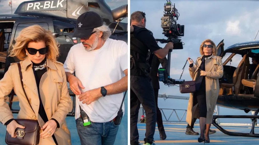 Debora Bloch posa de Odete e brinca com chegada de Lady Gaga ao RJ Debora Bloch posa de Odete e brinca com chegada de Lady Gaga ao RJ
