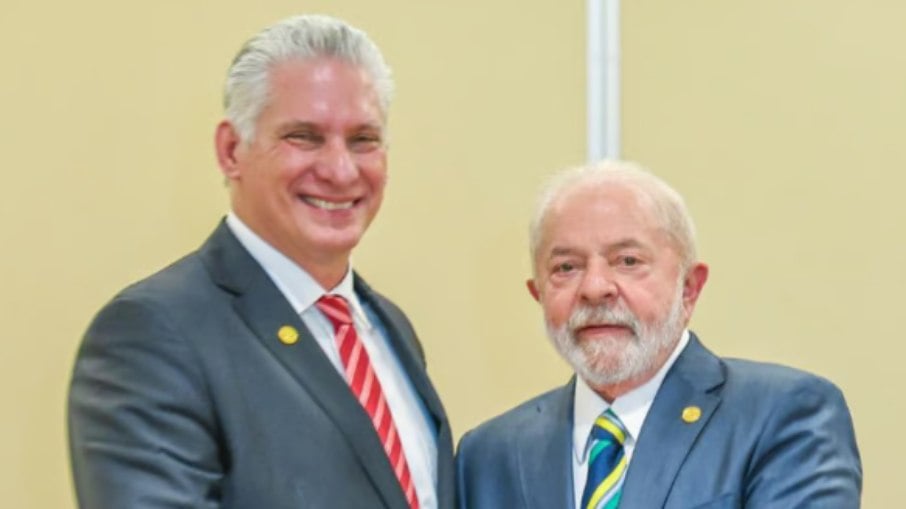 Lula e o líder cubano, Miguel Díaz-Canel