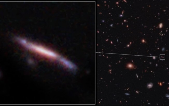 James Webb mostra que várias galáxias do universo jovem eram alongadas