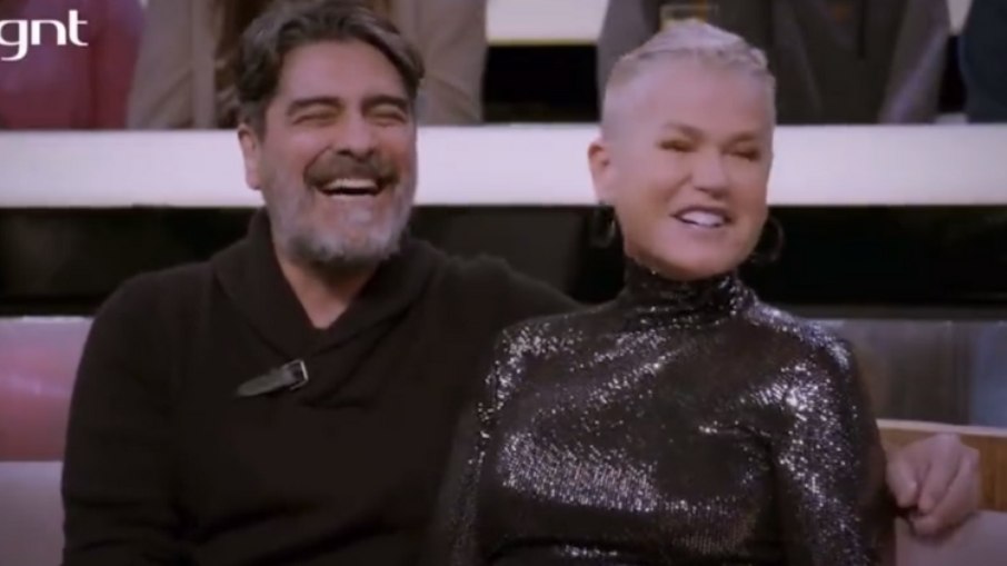 Xuxa e Junno Andrade estiveram no programa 