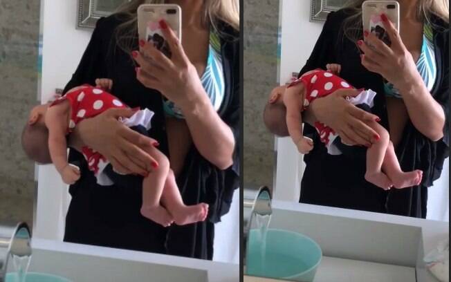 Mayra Cardi publicou um vídeo segurando sua filha Sophia com o pescoço para trás e recebeu uma série de críticas