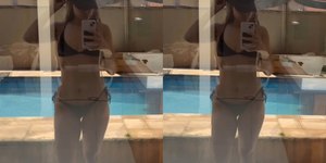 Filha de Simony aproveita dia na piscina após treino intenso; veja	