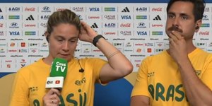 Fernanda Gentil chora após derrota do Brasil na Copa do Mundo