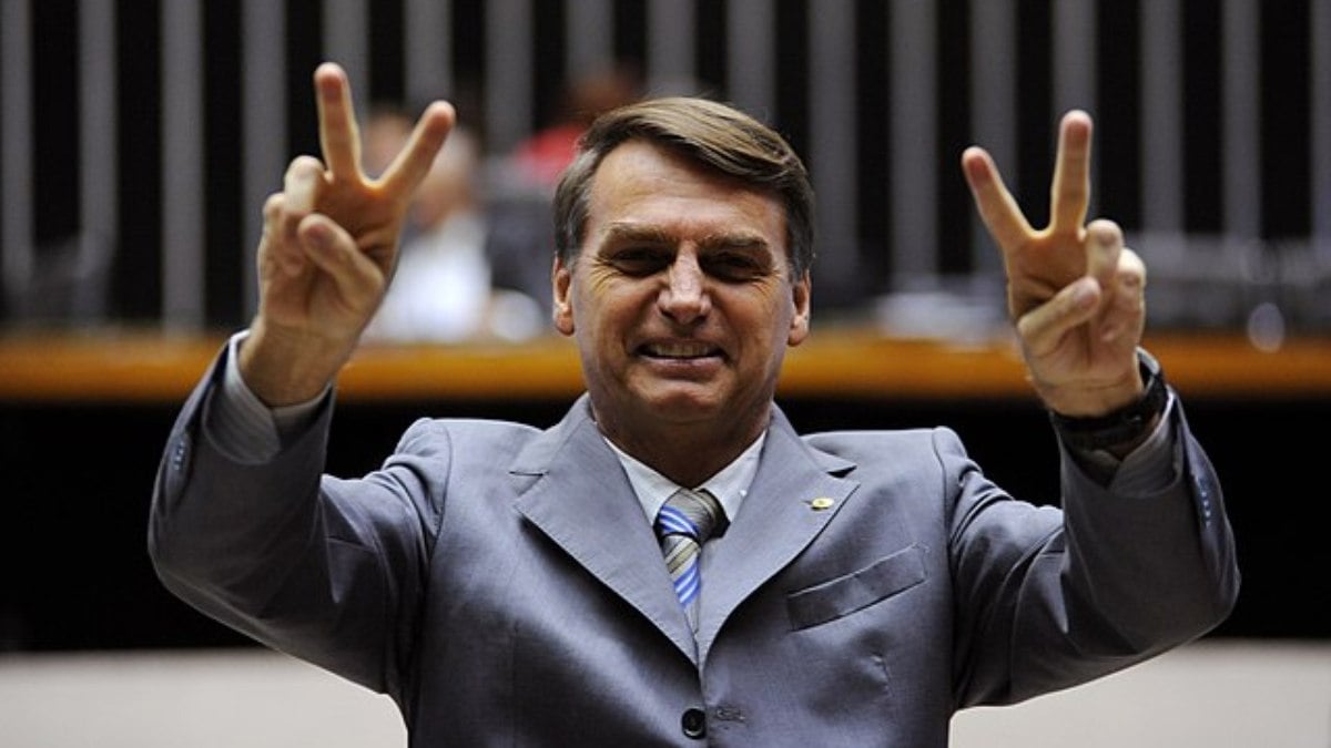 Jair Bolsonaro comemora eleição na UE