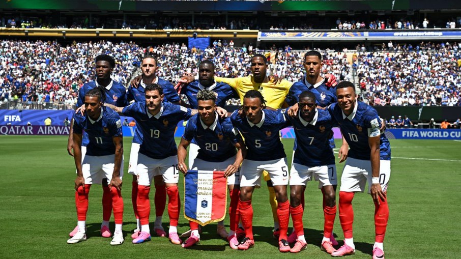 Seleção Francesa na estreia da Copa do Mundo