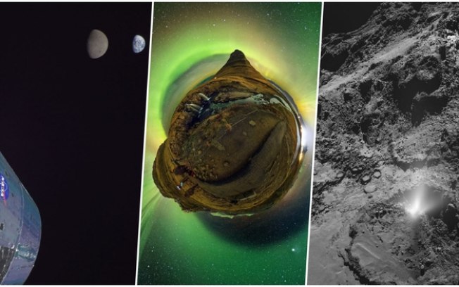 Destaques da NASA: Terra e Lua, aurora e   nas fotos astronômicas da semana