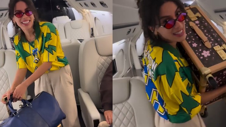 Anitta debocha ao embarcar para a Copa do Mundo: 'Sem tigrinho'