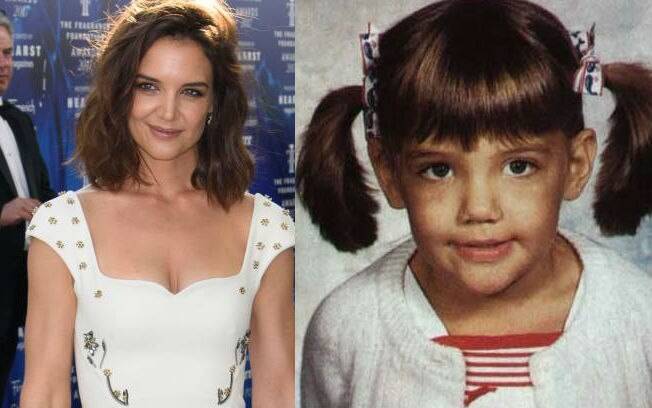 Antes e depois das celebridades: Katie Holmes quando era criança