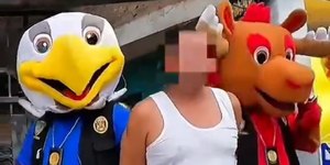 Polícia usa mascotes da Copa para prender traficante