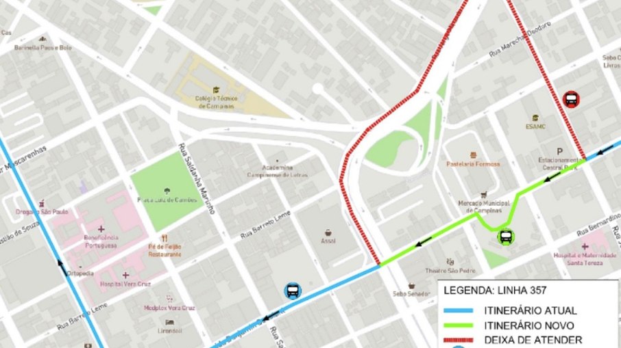 Mapa linha 357