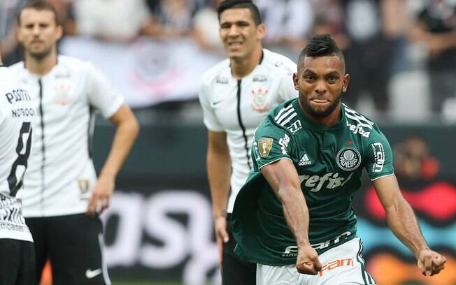 Borja marcou o gol da vitória do Palmeiras no primeiro jogo contra o Corinthians