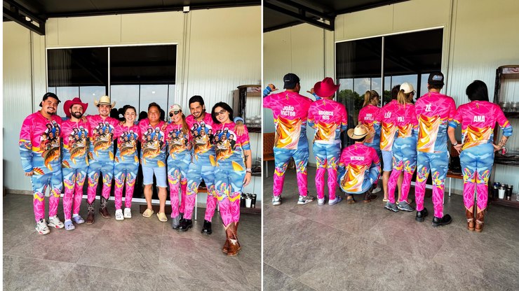 Ana Castela e Zé Felipe usam looks iguais em pescaria