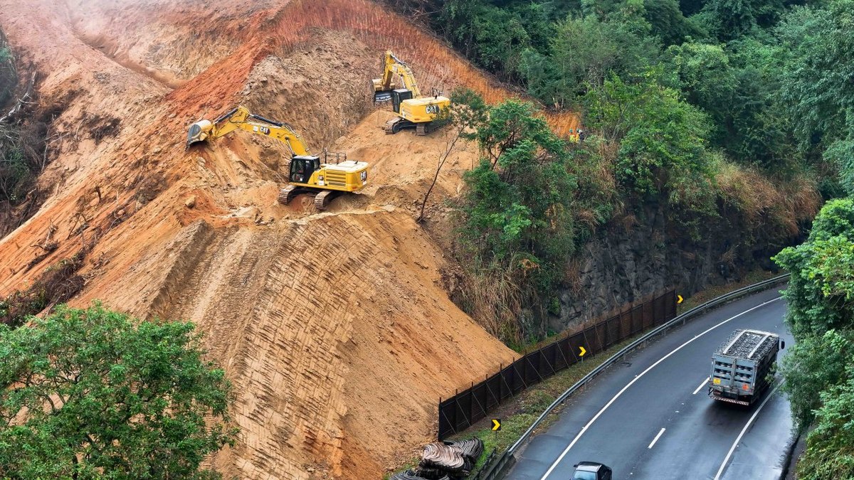 Via Dutra: Serra das Araras segue com obras de desmonte de rochas - QTU Questões do Universo