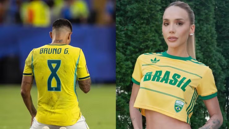 Esposa de Bruno Guimarães lamenta eliminação do Brasil: "Doendo"