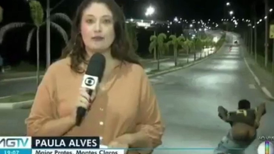 Paula Alves é surpreendida por jovem durante reportagem