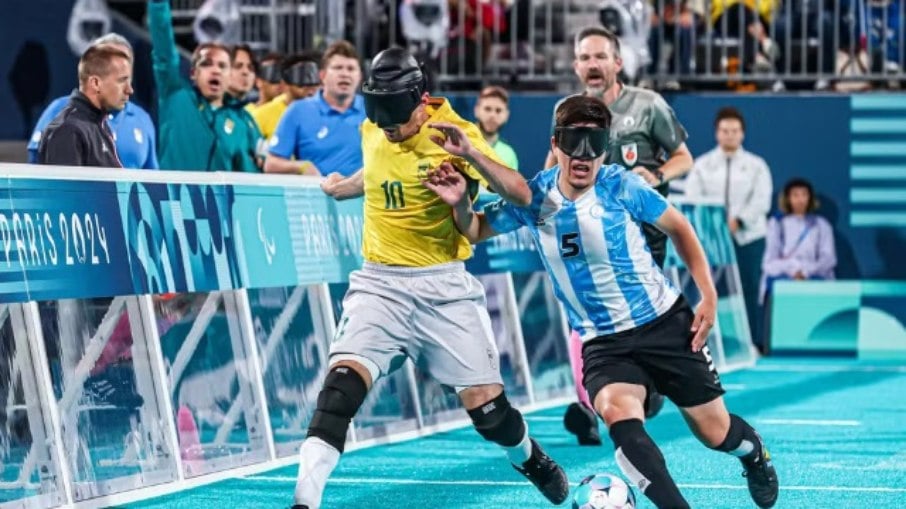 Brasil perdeu para a Argentina na semifinal do futebol de cegos