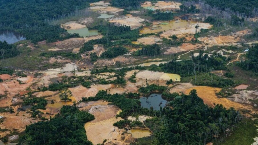Tatuzão do Mutum, considerado o maior garimpo da Terra Indígena Yanomami, em dezembro de 2020 