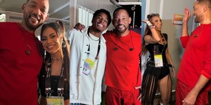 Famosos brasileiros tietam Will Smith na área vip do Rock in Rio; veja as fotos	