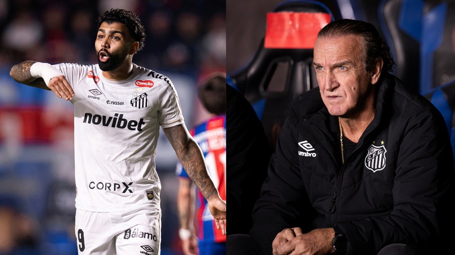 Gabigol rebate Cuca sobre sintético