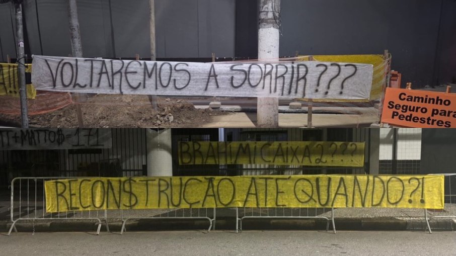 Protesto torcida do Santos contra dirigentes Protesto torcida do Santos contra dirigentes